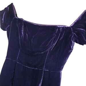 BCBGMaxAzria Deep Purple Velvet Dress